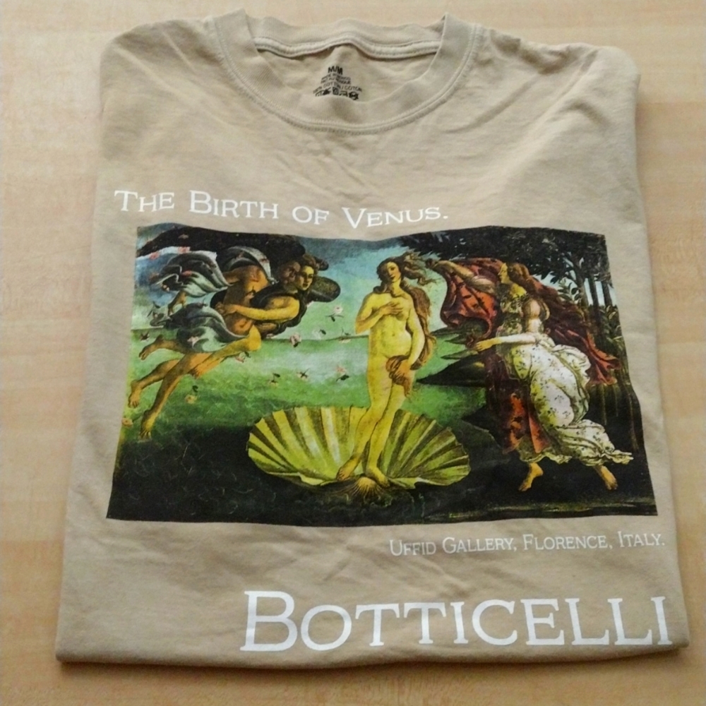 Birth of Venus artsy shirt sized medium NWOT.  B92